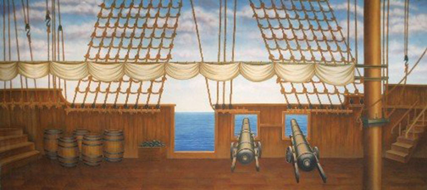 Pirate Ship – Theatrical Backdrop | Grosh